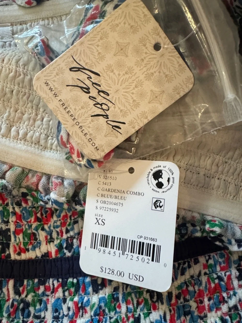 Free People Strapless Floral romper straps included